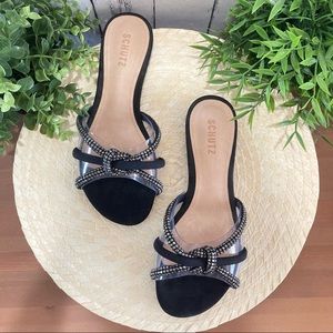 Schutz Slide Sandal Black